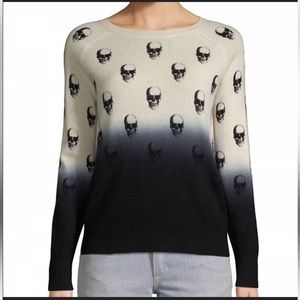 AQUA skull ombré acrylic sweater